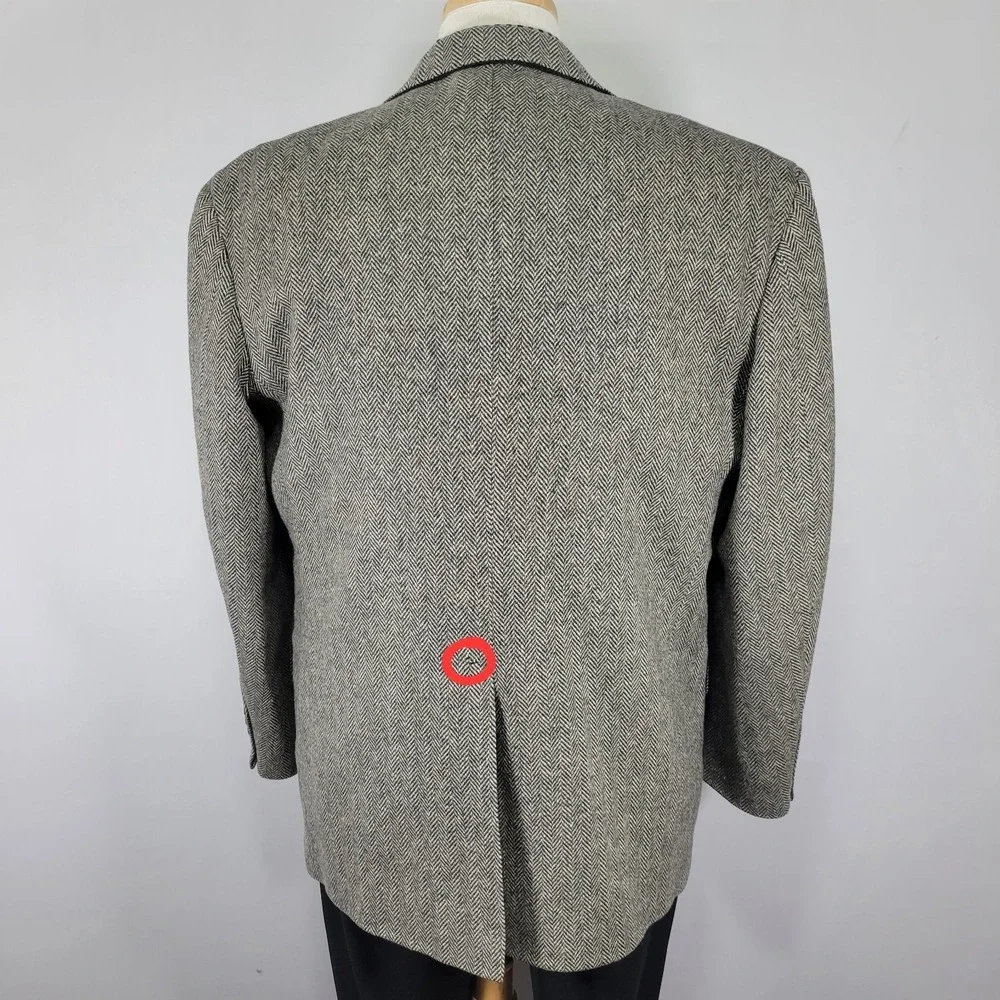 Oscar‎ De La Renta Men's Tweed Sport Coat Blazer Two Button Herringbone 44R